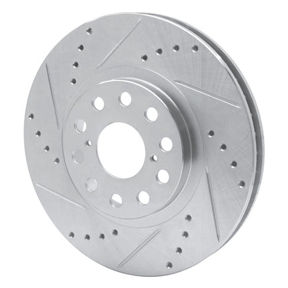 R1 Concepts Front Left Drilled & Slotted Silver Brake Rotor for 1993 - 1998 Toyota Supra | rncEDZ - 76061L - JDMuscleSPK987547