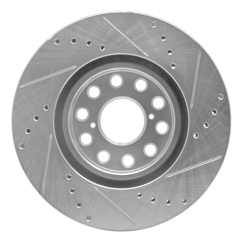 R1 Concepts Front Left Drilled & Slotted Silver Brake Rotor for 1993 - 1998 Toyota Supra | rncEDZ - 76061L - JDMuscleSPK987547