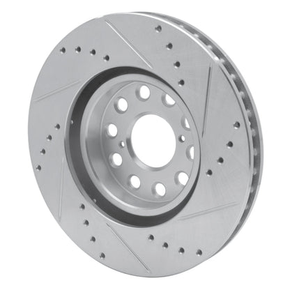 R1 Concepts Front Left Drilled & Slotted Silver Brake Rotor for 1993 - 1998 Toyota Supra | rncEDZ - 76061L - JDMuscleSPK987547