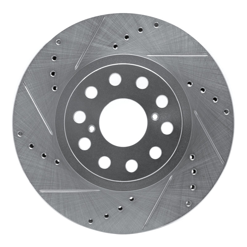 R1 Concepts Front Left Drilled & Slotted Silver Brake Rotor for 1993 - 1998 Toyota Supra | rncEDZ - 76061L - JDMuscleSPK987547