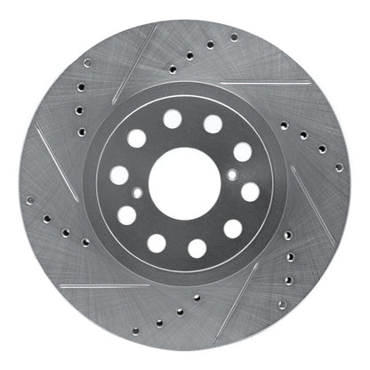 R1 Concepts Front Left Drilled & Slotted Silver Brake Rotor for 1993 - 1998 Toyota Supra | rncEDZ - 76061L - JDMuscleSPK987547