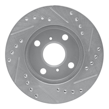 R1 Concepts Front Left Drilled & Slotted Silver Brake Rotor for 1999 - 2005 Toyota Yaris (Mexico) – Part Number RNCEDZ - 76070L | rncEDZ - 76070L - JDMuscleSPK987561