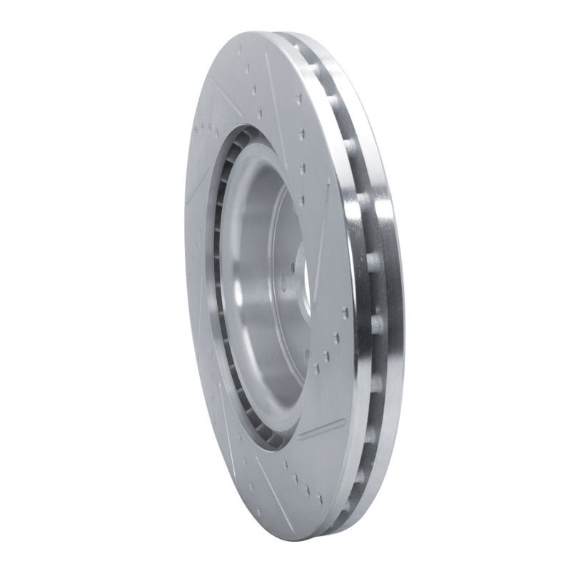R1 Concepts Front Left Drilled & Slotted Silver Brake Rotor for 2018 - 2025 Subaru WRX STI | rncEDZ - 13041L - JDMuscleSPK984478