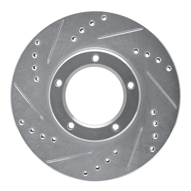 R1 Concepts Front Left Drilled & Slotted Silver Brake Rotor for Toyota Hilux (Mexico) 1989 - 2008 | rncEDZ - 76106L - JDMuscleSPK987609