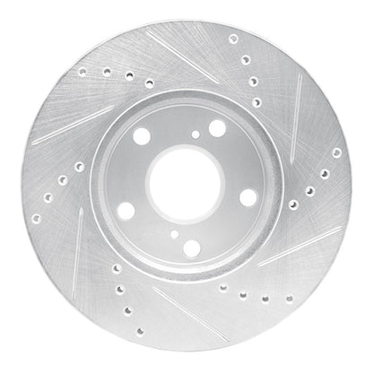 R1 Concepts Front Left Drilled & Slotted Silver Brake Rotor for Toyota Tacoma 2005 - 2015 | rncEDZ - 76133L - JDMuscleSPK987645