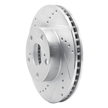 R1 Concepts Front Left Drilled & Slotted Silver Brake Rotor for Toyota Tacoma 2005 - 2015 | rncEDZ - 76133L - JDMuscleSPK987645