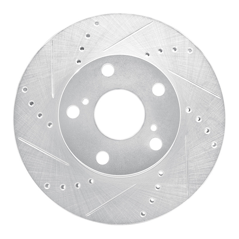 R1 Concepts Front Left Drilled & Slotted Silver Brake Rotor for Toyota Tacoma 2005 - 2015 | rncEDZ - 76133L - JDMuscleSPK987645