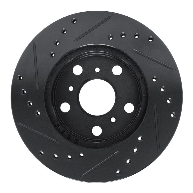 R1 Concepts Front Right Drilled & Slotted Black Brake Rotor for 1983 - 1986 Toyota Camry | rncECB - 76016R - JDMuscleSPK983660