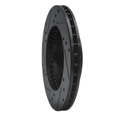 R1 Concepts Front Right Drilled & Slotted Black Brake Rotor for 1992 - 1996 Honda Prelude | rncECB - 59021R - JDMuscleSPK975900
