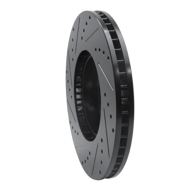 R1 Concepts Front Right Drilled & Slotted Black Brake Rotor for Subaru Forester 2005 - 2018 | rncECB - 13018R - JDMuscleSPK973623