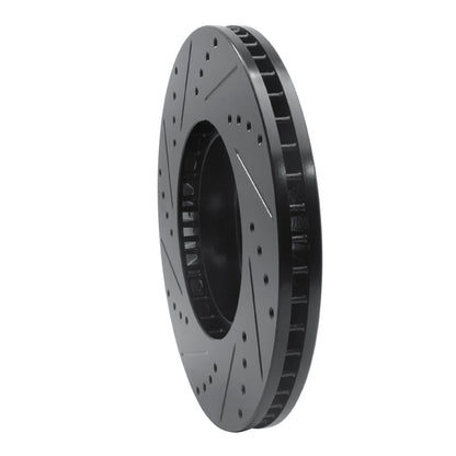 R1 Concepts Front Right Drilled & Slotted Black Brake Rotor for Subaru Forester 2005 - 2018 | rncECB - 13018R - JDMuscleSPK973623