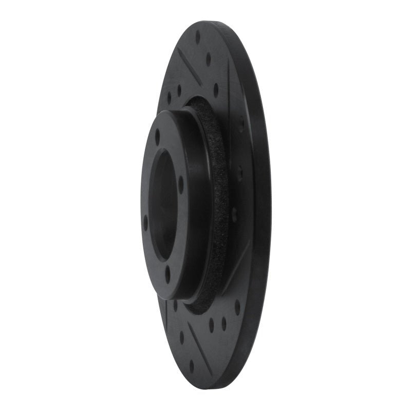 R1 Concepts Front Right Drilled & Slotted Black Brake Rotor for Toyota Corolla 1975 - 1979 | rncECB - 76001R - JDMuscleSPK983634