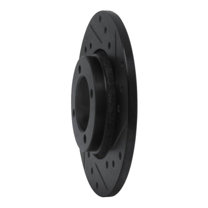 R1 Concepts Front Right Drilled & Slotted Black Brake Rotor for Toyota Corolla 1975 - 1979 | rncECB - 76001R - JDMuscleSPK983634