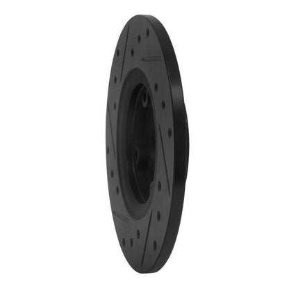 R1 Concepts Front Right Drilled & Slotted Black Brake Rotor for Toyota Corolla 1975 - 1979 | rncECB - 76001R - JDMuscleSPK983634