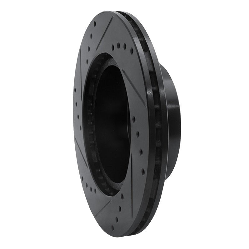 R1 Concepts Front Right Drilled & Slotted Black Brake Rotor for Toyota Cressida (1989 - 1992) | rncECB - 76040R - JDMuscleSPK983688
