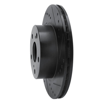 R1 Concepts Front Right Drilled & Slotted Black Brake Rotor for Toyota Cressida (1989 - 1992) | rncECB - 76040R - JDMuscleSPK983688