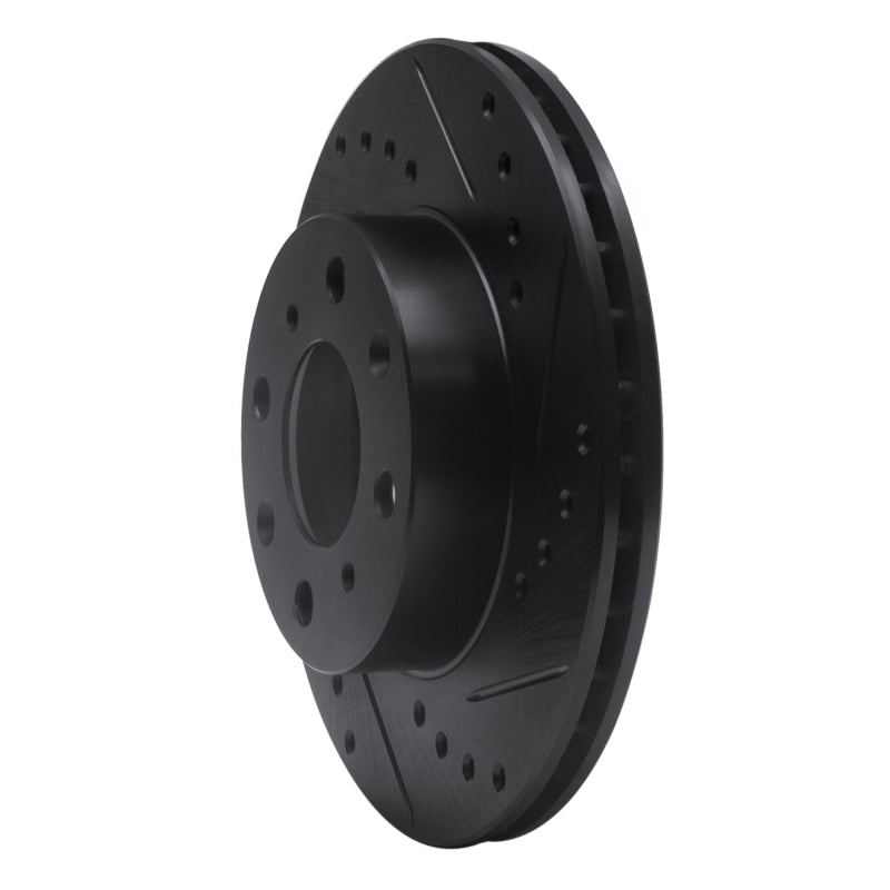 R1 Concepts Honda Accord 1984 - 1990 Front Right Drilled & Slotted Black Brake Rotor – Part Number RNC - ECB - 59011R | rncECB - 59011R - JDMuscleSPK975880