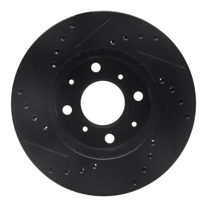 R1 Concepts Honda Accord 1984 - 1990 Front Right Drilled & Slotted Black Brake Rotor – Part Number RNC - ECB - 59011R | rncECB - 59011R - JDMuscleSPK975880