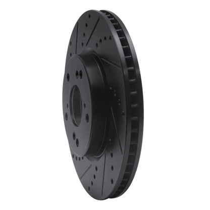 R1 Concepts Honda Accord Coupe Front Left Drilled & Slotted Black Brake Rotor (Part rncECB - 59039L) | rncECB - 59039L - JDMuscleSPK975930