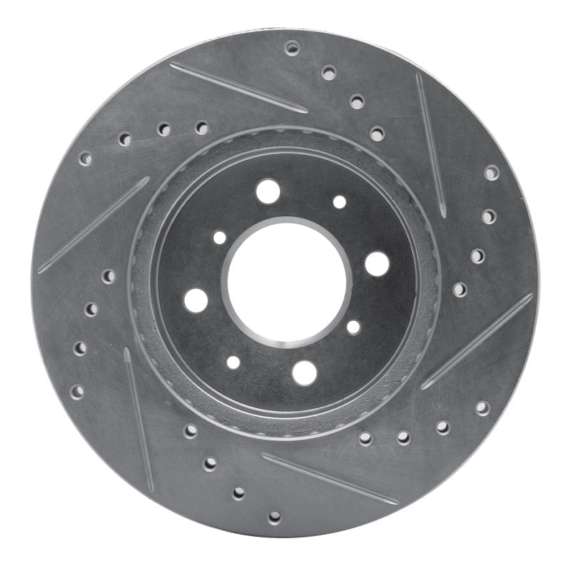 R1 Concepts Honda Accord Coupe Front Left Drilled & Slotted Silver Brake Rotor (Part rncEDZ - 59015L) | rncEDZ - 59015L - JDMuscleSPK986445