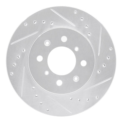 R1 Concepts Honda Accord Coupe Front Right Drilled & Slotted Brake Rotor (1998 - 1991) - Silver Finish | rncEDZ - 59015R - JDMuscleSPK986446