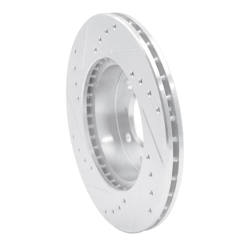 R1 Concepts Honda Accord Coupe Front Right Drilled & Slotted Brake Rotor (1998 - 1991) - Silver Finish | rncEDZ - 59015R - JDMuscleSPK986446