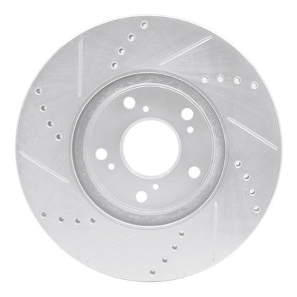 R1 Concepts Honda Accord Coupe Front Right Drilled & Slotted Silver Brake Rotor (Part Number: RNCEDZ - 59037R) | rncEDZ - 59037R - JDMuscleSPK986464