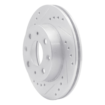 R1 Concepts Honda Accord Sedan Front Left Drilled & Slotted Silver Brake Rotor (1982 - 1983) | rncEDZ - 59004L - JDMuscleSPK986425