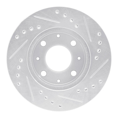 R1 Concepts Honda Accord Sedan Front Left Drilled & Slotted Silver Brake Rotor (1982 - 1983) | rncEDZ - 59004L - JDMuscleSPK986425