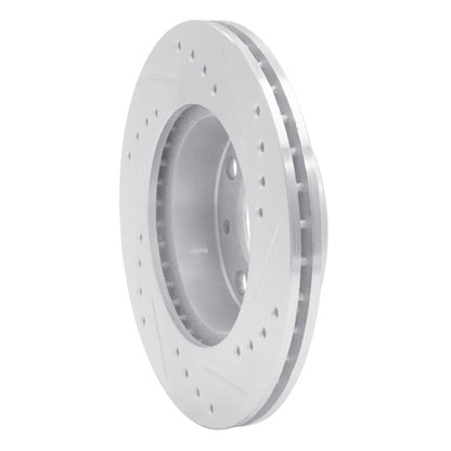 R1 Concepts Honda Accord Sedan Front Left Drilled & Slotted Silver Brake Rotor (1982 - 1983) | rncEDZ - 59004L - JDMuscleSPK986425