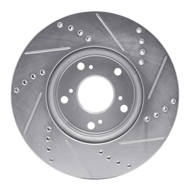 R1 Concepts Honda Accord Sedan Front Left Drilled & Slotted Silver Brake Rotor (Part rncEDZ - 59039L) | rncEDZ - 59039L - JDMuscleSPK986467