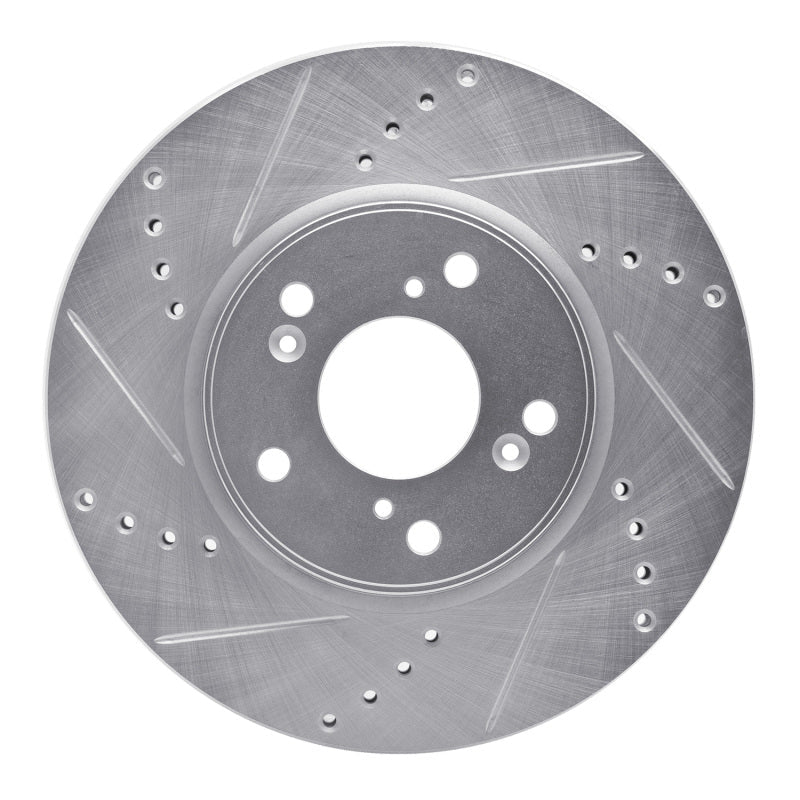 R1 Concepts Honda Accord Sedan Front Left Drilled & Slotted Silver Brake Rotor (Part rncEDZ - 59039L) | rncEDZ - 59039L - JDMuscleSPK986467