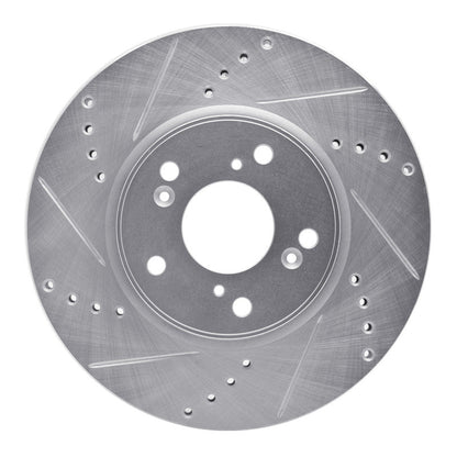 R1 Concepts Honda Accord Sedan Front Left Drilled & Slotted Silver Brake Rotor (Part rncEDZ - 59039L) | rncEDZ - 59039L - JDMuscleSPK986467