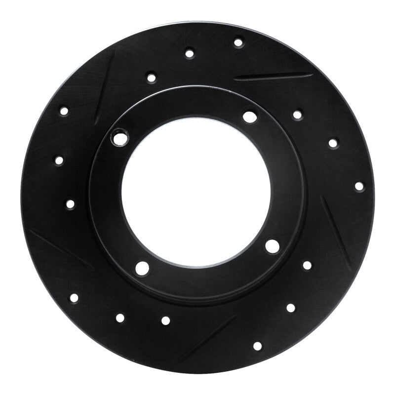 R1 Concepts Honda Civic 1973 - 1979 Front Left Drilled & Slotted Black Brake Rotor (Part  rncECB - 59000L) | rncECB - 59000L - JDMuscleSPK983063