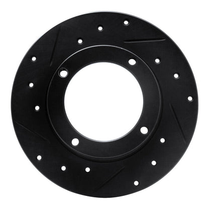R1 Concepts Honda Civic 1973 - 1979 Front Left Drilled & Slotted Black Brake Rotor (Part  rncECB - 59000L) | rncECB - 59000L - JDMuscleSPK983063