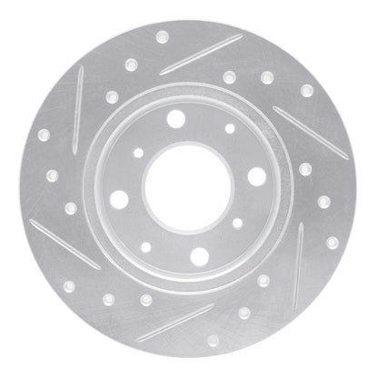 R1 Concepts Honda Civic 1984 - 1987 Front Right Drilled & Slotted Silver Brake Rotor | rncEDZ - 59009R - JDMuscleSPK986436