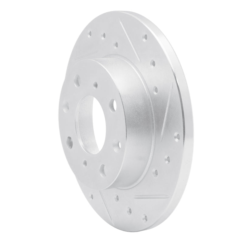 R1 Concepts Honda Civic 1984 - 1987 Front Right Drilled & Slotted Silver Brake Rotor | rncEDZ - 59009R - JDMuscleSPK986436