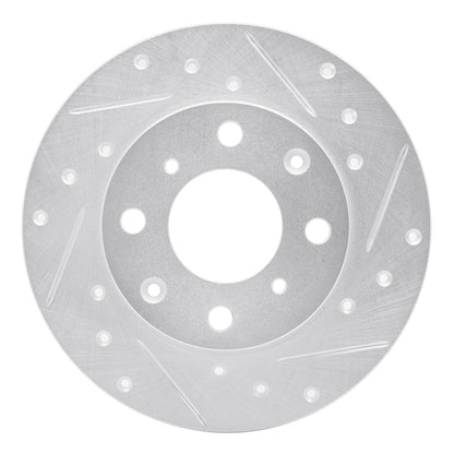 R1 Concepts Honda Civic 1984 - 1987 Front Right Drilled & Slotted Silver Brake Rotor | rncEDZ - 59009R - JDMuscleSPK986436