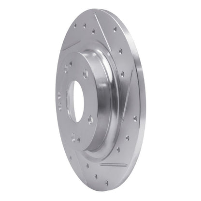 R1 Concepts Honda Civic Coupe Rear Right Drilled & Slotted Brake Rotor (2017 - 2020) - Silver Finish | rncEDZ - 59068R - JDMuscleSPK986501
