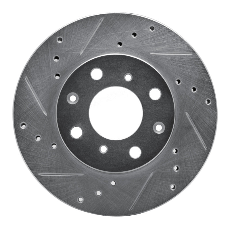 R1 Concepts Honda Civic Del Sol Front Left Drilled & Slotted Silver Brake Rotor - Part RNCEDZ - 59018L | rncEDZ - 59018L - JDMuscleSPK977270
