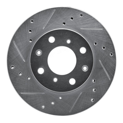 R1 Concepts Honda Civic Del Sol Front Left Drilled & Slotted Silver Brake Rotor - Part RNCEDZ - 59018L | rncEDZ - 59018L - JDMuscleSPK977270