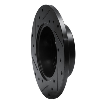R1 Concepts Honda Civic Front Right Drilled & Slotted Brake Rotor (1980 - 1983) - Black Finish | rncECB - 59008R - JDMuscleSPK983076