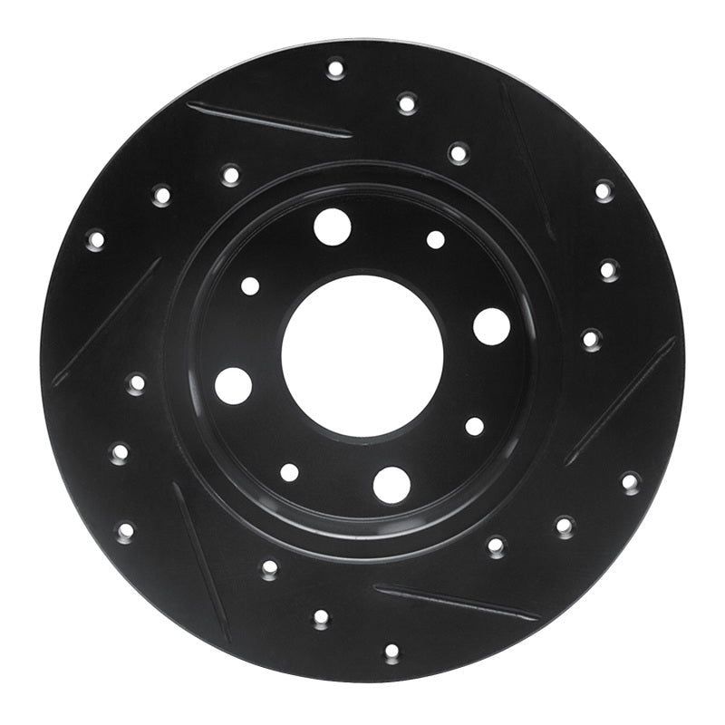 R1 Concepts Honda Civic Hatchback Front Left Drilled & Slotted Brake Rotor (Part Number: rncECB - 59008L) | rncECB - 59008L - JDMuscleSPK983075