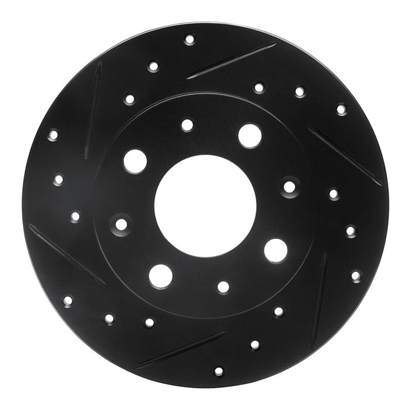 R1 Concepts Honda Civic Hatchback Front Left Drilled & Slotted Brake Rotor (Part Number: rncECB - 59008L) | rncECB - 59008L - JDMuscleSPK983075