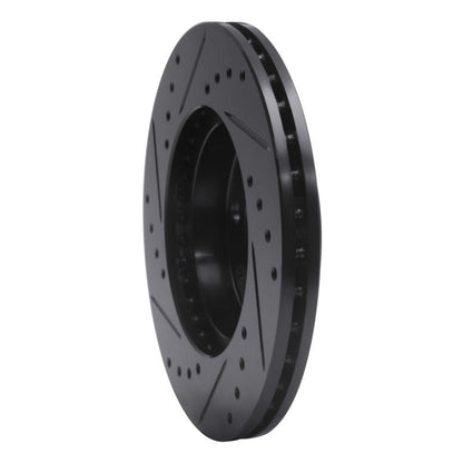 R1 Concepts Honda Civic Hatchback Front Right Drilled & Slotted Brake Rotor - Black | rncECB - 59018R - JDMuscleSPK975894