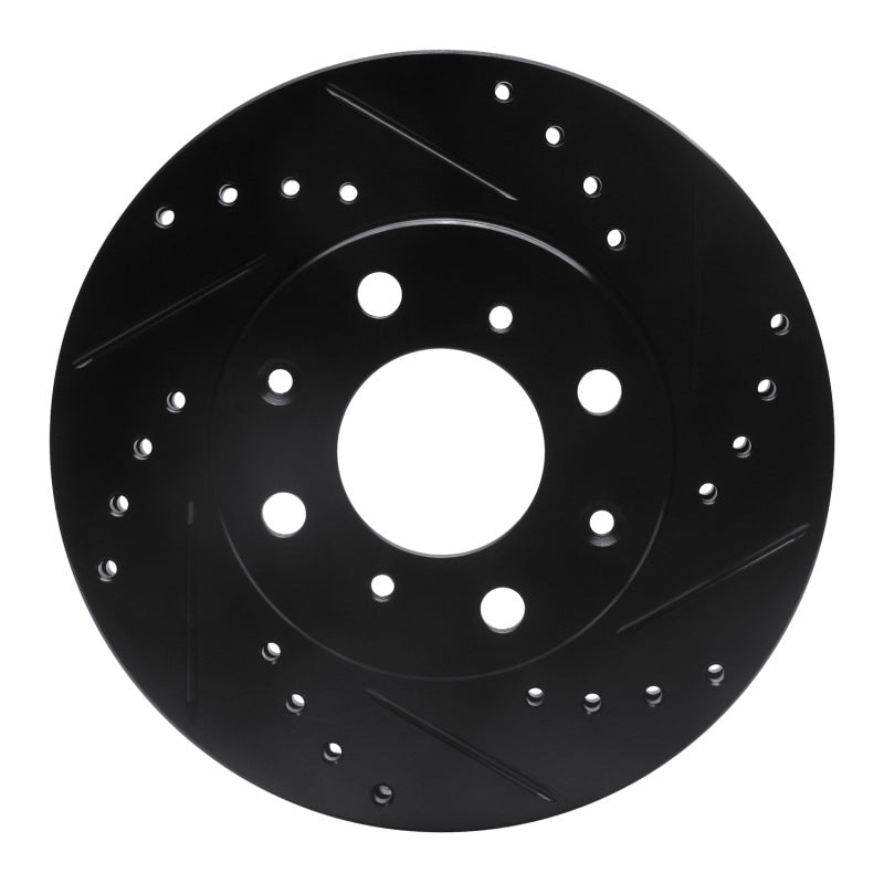R1 Concepts Honda Civic Hatchback Front Right Drilled & Slotted Brake Rotor - Black | rncECB - 59018R - JDMuscleSPK975894
