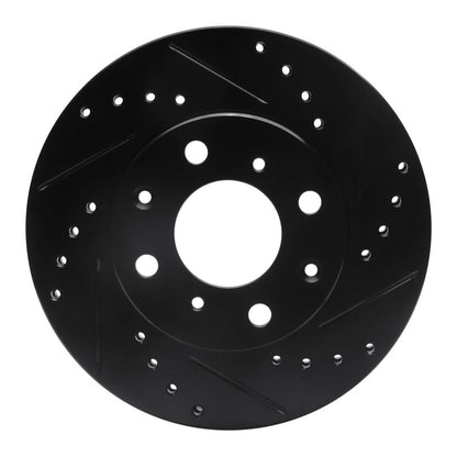 R1 Concepts Honda Civic Hatchback Front Right Drilled & Slotted Brake Rotor - Black | rncECB - 59018R - JDMuscleSPK975894