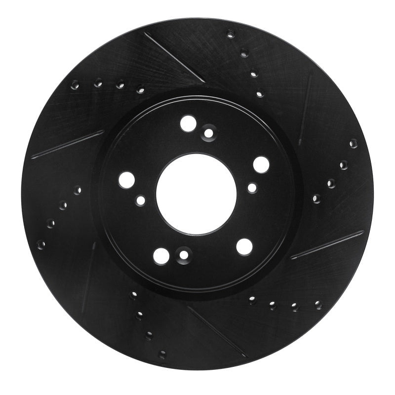 R1 Concepts Honda Civic Hatchback Front Right Drilled & Slotted Brake Rotor (Part rncECB - 59037R) | rncECB - 59037R - JDMuscleSPK975928