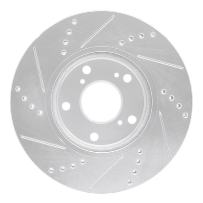 R1 Concepts Honda Civic Hatchback Front Right Drilled & Slotted Silver Brake Rotor (Part rncEDZ - 59061R) | rncEDZ - 59061R - JDMuscleSPK986489