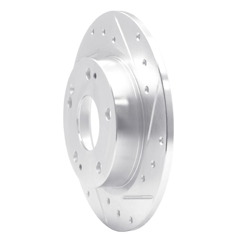 R1 Concepts Honda Civic Hatchback Rear Right Drilled & Slotted Silver Brake Rotor (Part Number: RNCEDZ - 59059R) | rncEDZ - 59059R - JDMuscleSPK986485